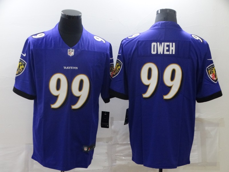 Cheap Men Baltimore Ravens 99 Odafe Oweh Nike blue Game NFL Jersey